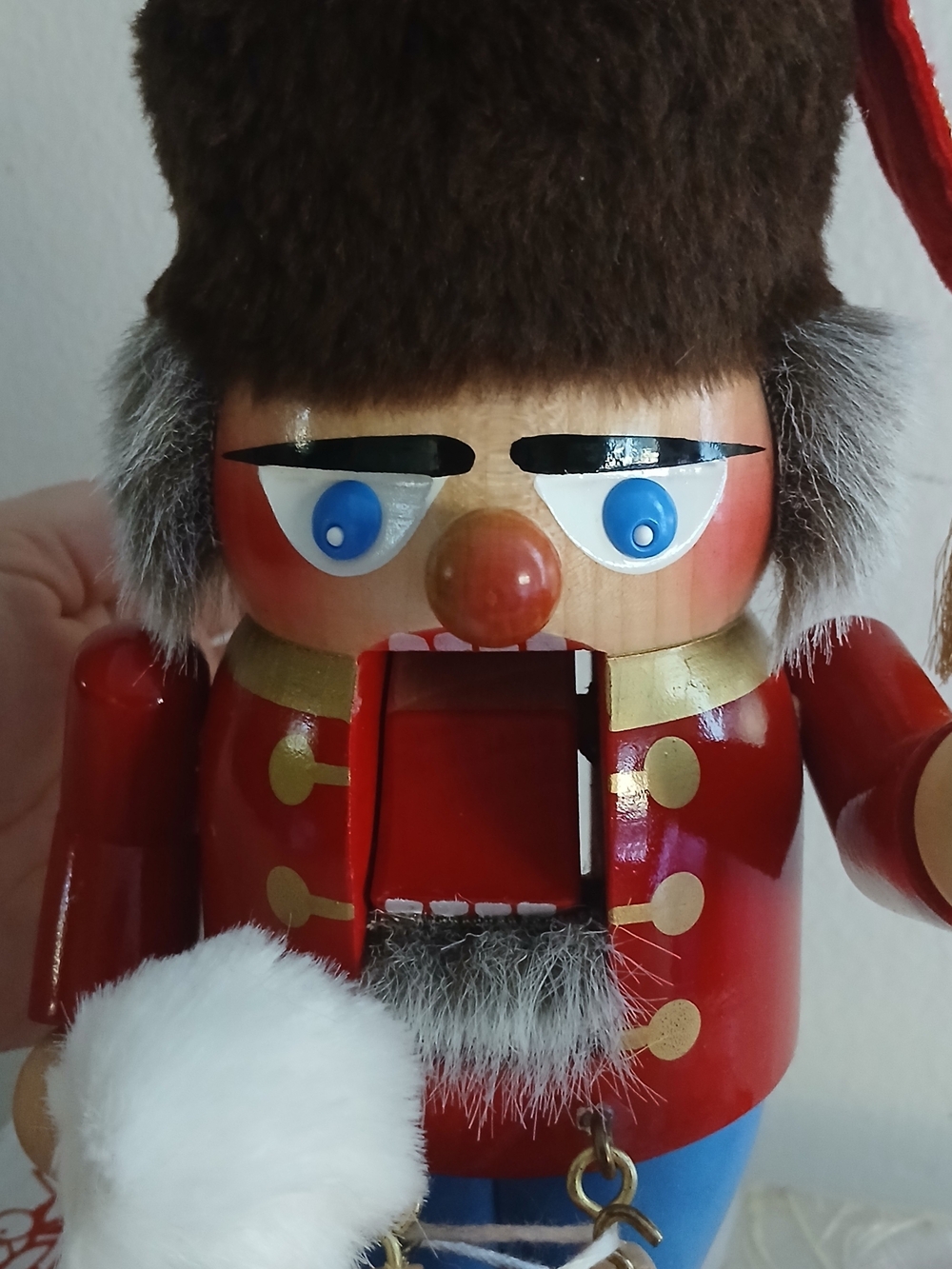 Vintage Steinbach Germany Wood Nutcracker Drummer Soldier Christmas + Box 10.5" - Picture 4 of 13